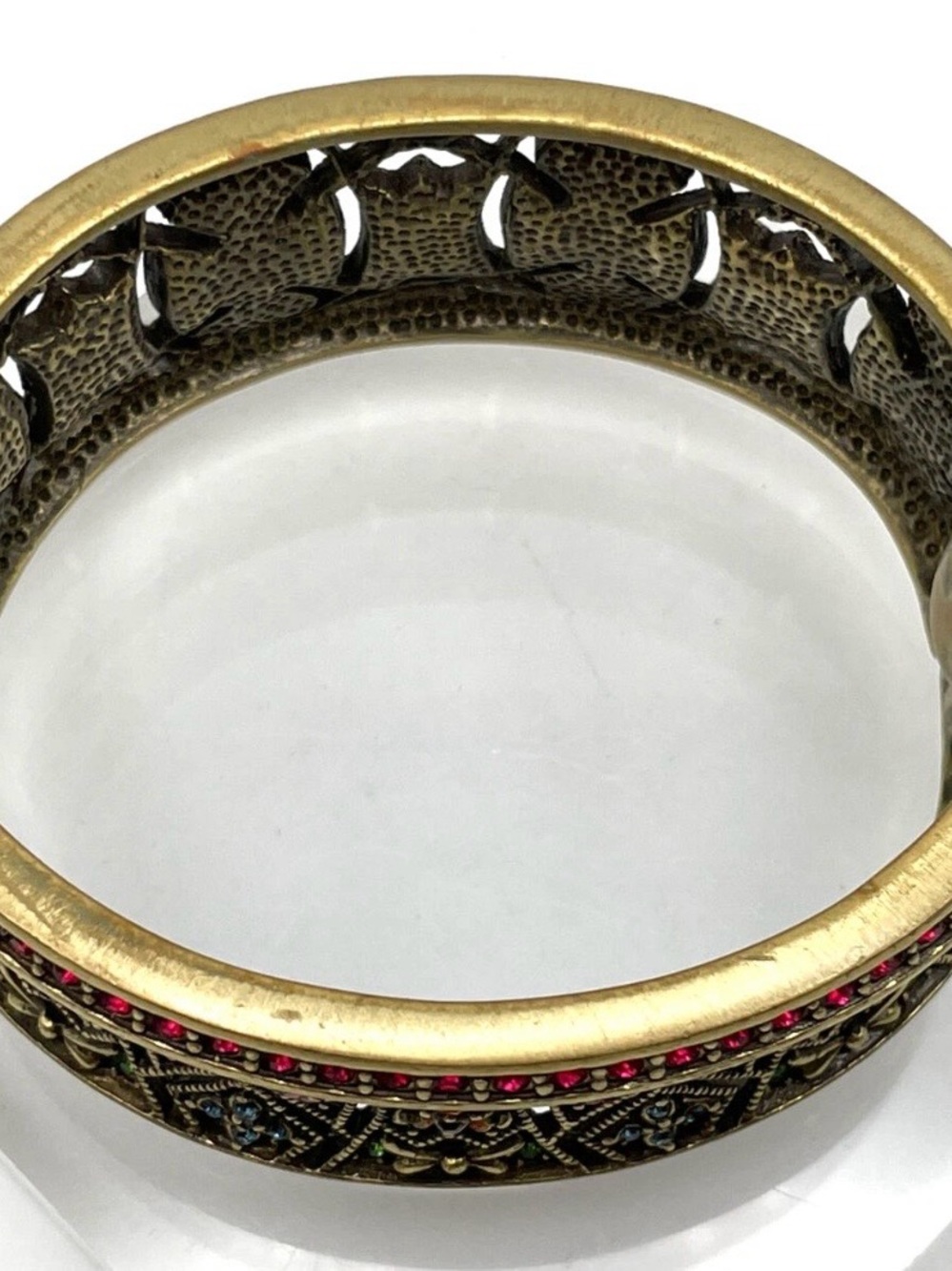 Heidi Daus "Byzantine Beauty" hinged bangle bracelet - Picture 3 of 7